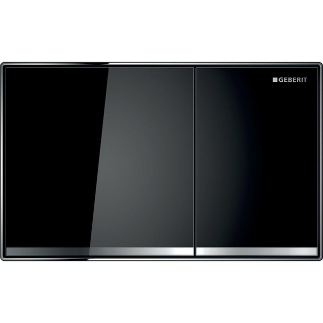 Geberit Sigma60 bedieningsplaat - 2-toets spoeling - vierkant - glas zwat 115.640.SJ.1