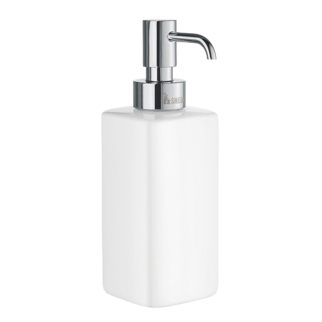 Smedbo Ice SoftCube Zeepdispenser - 6.3x18cm - Massief messing Chroom/Porcelein OK470P