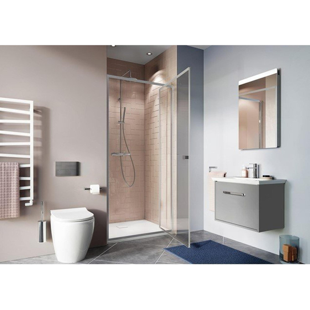 Crosswater Clear 6 Draaideur - 100x195cm - 6mm - helder veiligheidsglas - zilver CAPDSC1000
