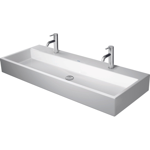 Duravit Vero Air Wastafel - 120x47cm - 2 kraangaten - zonder overloop - geslepen - wondergliss - wit 23501200721