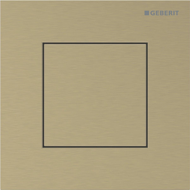 Geberit type 40 urinioir bedieningsplaat - pneumatisch - vierkant - messing geb/easy-to-clean 116.217.QF.1