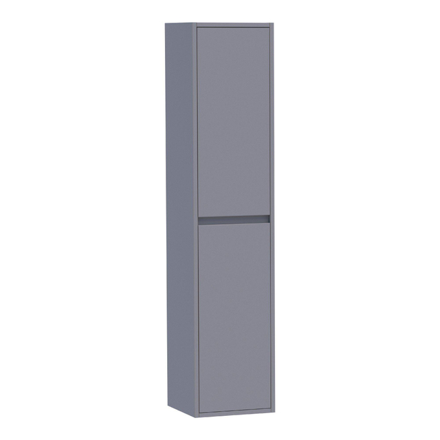 Saniclass New Future Badkamerkast - 160x35x35cm - 2 greep - loze links/rechtsdraaiende deuren - MDF - mat grijs 7117