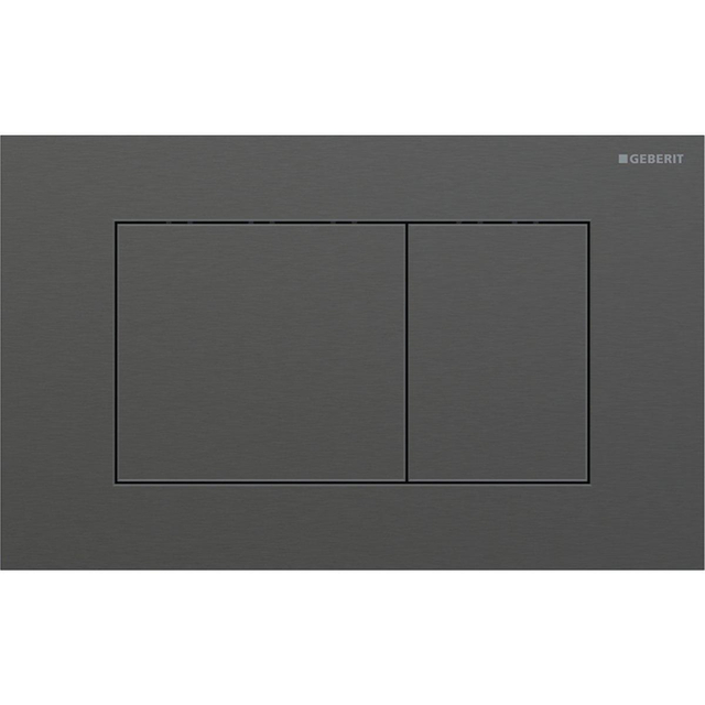 Geberit Sigma40 bedieningsplaat - 2-toets spoeling - vierkant - RVS - geborsteld zwartchroom 115.629.QD.1