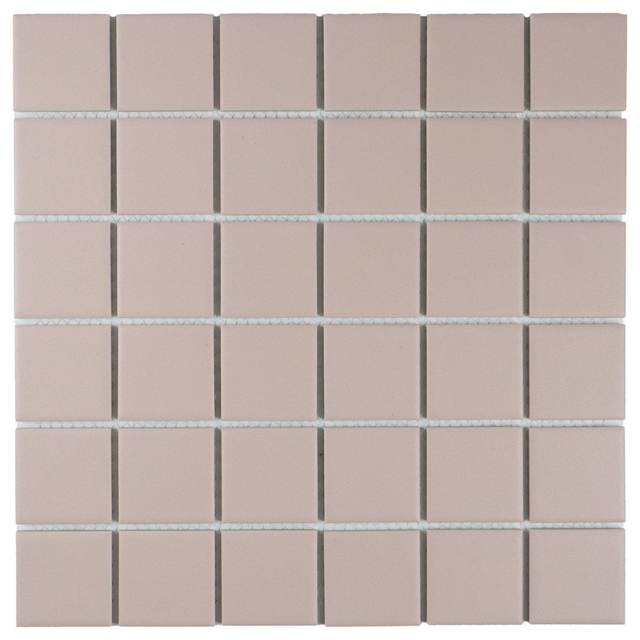 The Mosaic Factory Patterns Mozaïektegel - 30.9x30.9cm - wand en vloertegel - mat - peach SM48080