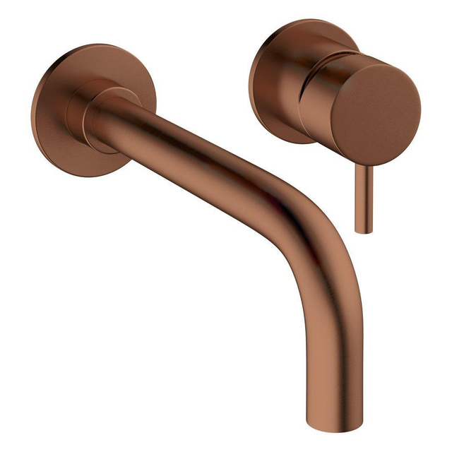 Crosswater MPRO Wastafelkraan 2-Gats Set Wandgemonteerd Geborsteld Brons OUTLETSTORE PRO120WNBZ