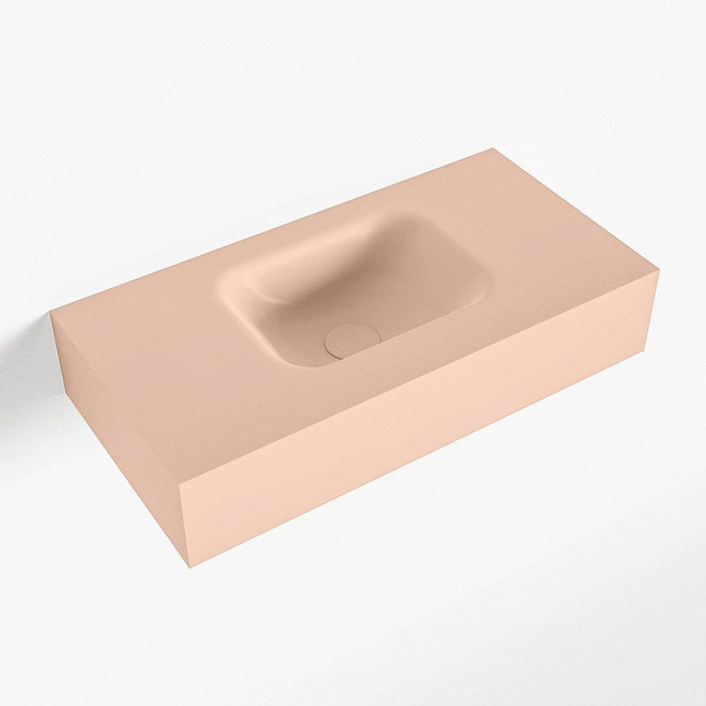 Mondiaz LEX Fontein - 60x30x12cm - wasbak midden - zonder kraangaten - solid surface - Rosee F52107Rosee