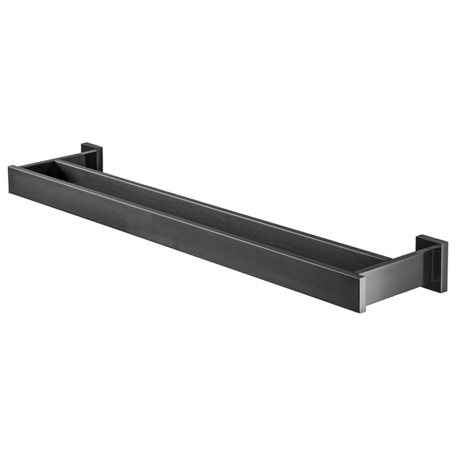 Haceka Edge Handdoekhouder - 60cm - dubbel - grafiet gunmetal 1208810