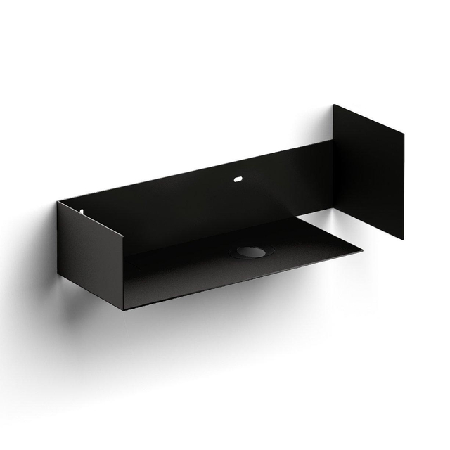 Clou Mini Wash Me Open Kast - 53x19x17.5cm - links - met handdoekhouder - zwart CL/07.36.134.21