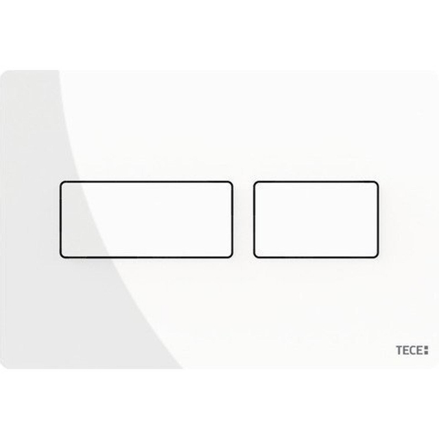 Tece Solid bedieningsplaat voor duospoeltechniek wit glanzend 9240432