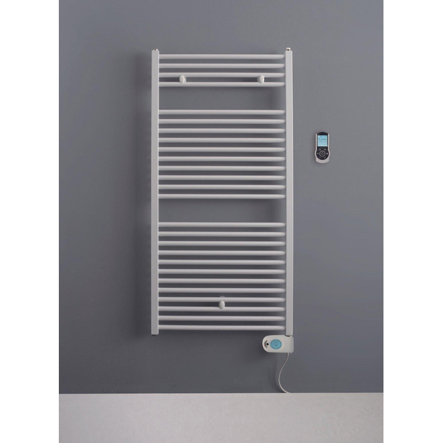 Instamat Robina elektrische radiator 60x121cm 600watt inclusief wandconsoles Soft zwart RB120.60EB02