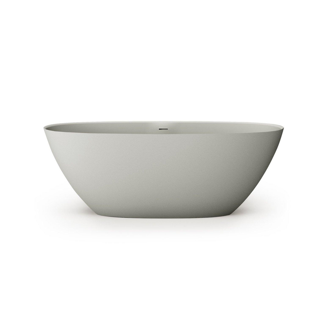 Zeza Element Vrijstaand Bad - 175x76x60cm - solid surface - mat licht grijs SW1208809