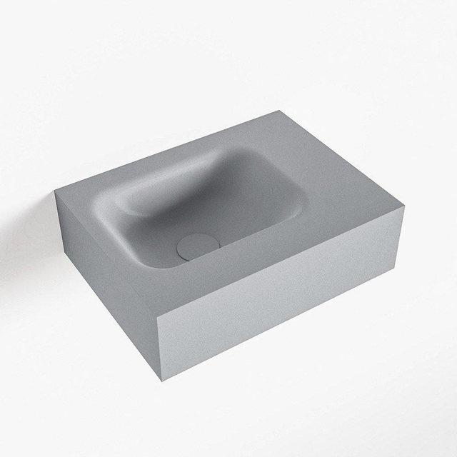 Mondiaz LEX Fontein - 40x30x12cm - wasbak Links - zonder kraangaten - solid surface - Plata F52102Plata