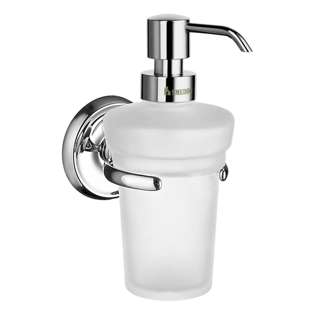 Smedbo Villa Zeepdispenser - 250ml - wandmontage - chroom/mat glas K269
