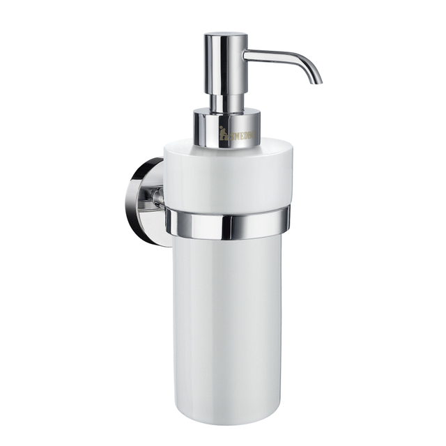 Smedbo Home Zeepdispenser - 200ml - wandmodel - chroom/porselein HK369P