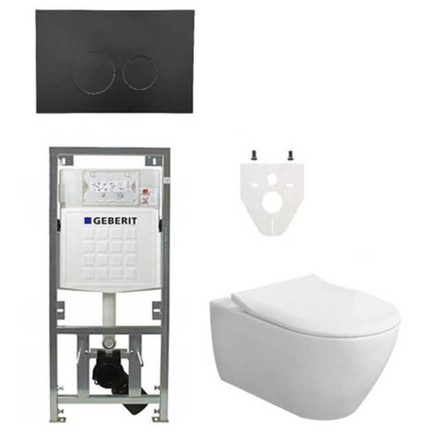 Villeroy & Boch Subway 2.0 DirectFlush CeramicPlus toiletset slimseat zitting met Geberit reservoir 