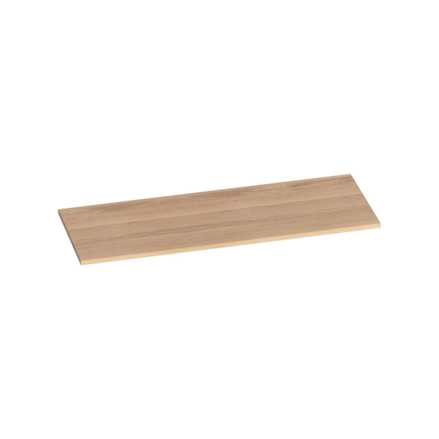 Saniclass Massief eiken Wastafelblad - 120x46x2cm - zonder kraangat - Hout Smoked oak i2913SO