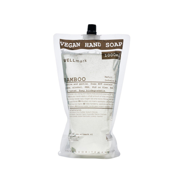 Goedkoopste Wellmark Navulverpakking Hand Zeep Bamboe 1000ml 8720165018581