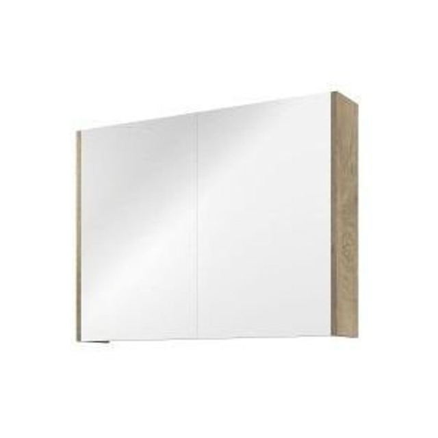 Proline Spiegelkast Comfort met spiegel op plaat aan binnenzijde 2 deuren 80x14x60cm Raw oak 1808601