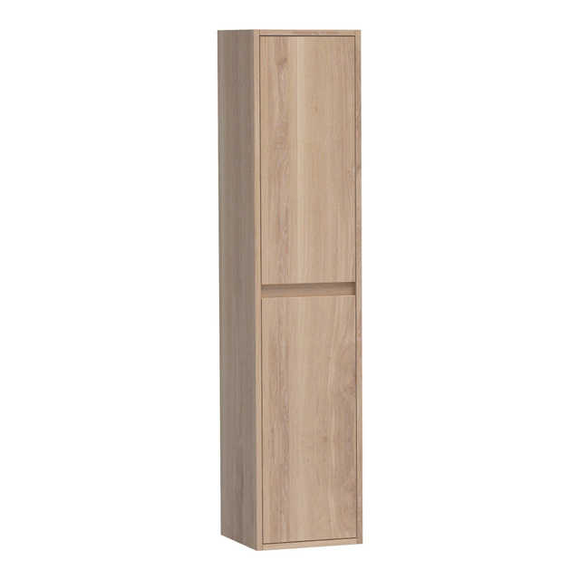 Saniclass Nexxt 160 Badkamerkast - 160x35x35cm - 2 links/rechtsdraaiende deuren - hout - Smoked oak 7007SOG