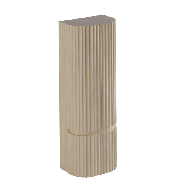 Thebalux Epoque Hoge Kast - 60x40x165cm - 2x ronde deur links - 2x ronde deur rechts - opliggend - Fineer Blanc HKE60B
