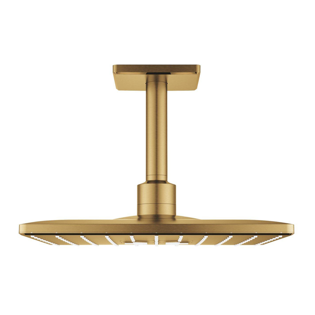 GROHE Rainshower SmartActive hoofddoucheset hoofddouche 310 SmartActive vierkant plafondmontage m. 2 straalsoorten brushed cool sunrise OUTLETSTORE 26481gn0