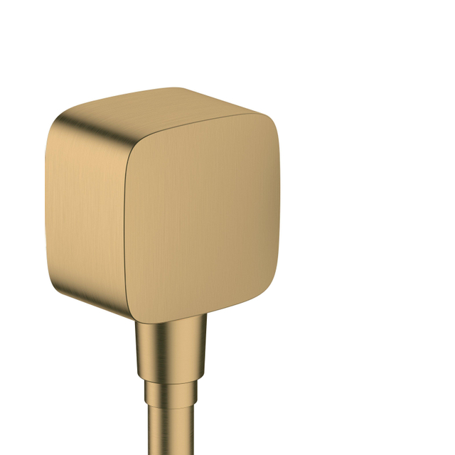 Hansgrohe FixFit E muuraansluitbocht m. terugslagklep kunststof brushed bronze 26457140