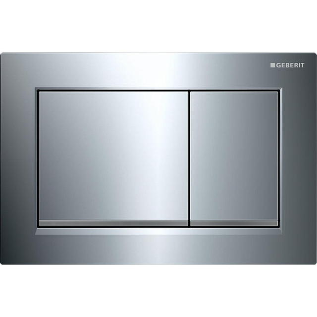 Geberit Omega20 bedieningsplaat - 2-toets spoeling - vierkant - gl.chr./matchr./gl.chr. 115.080.KH.1