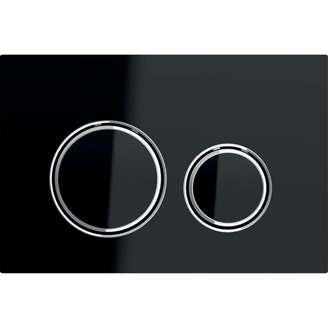 Geberit Sigma50 bedieningsplaat - 2-toets spoeling - rond - chroom/glas zand 115.884.SJ.1