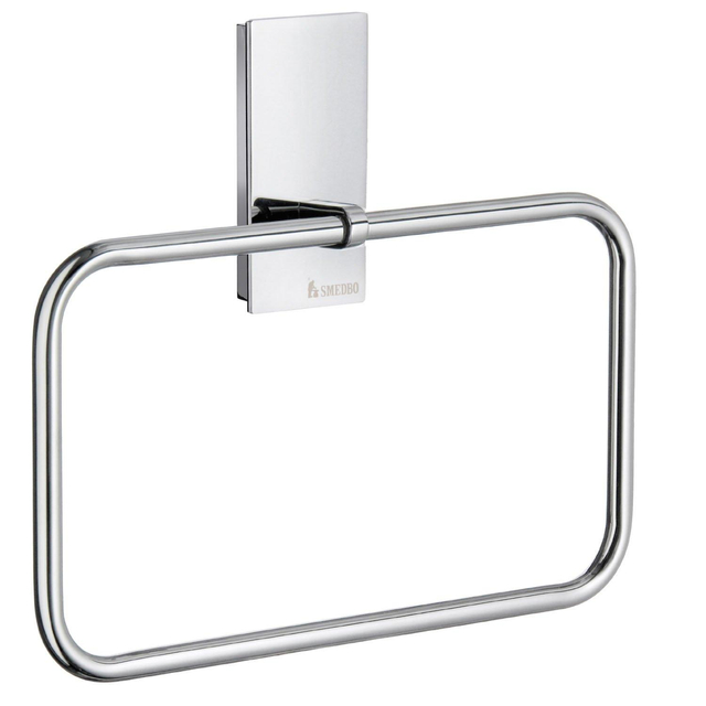 Smedbo Pool Handdoekring - 20x12cm - rechthoek - chroom ZK344