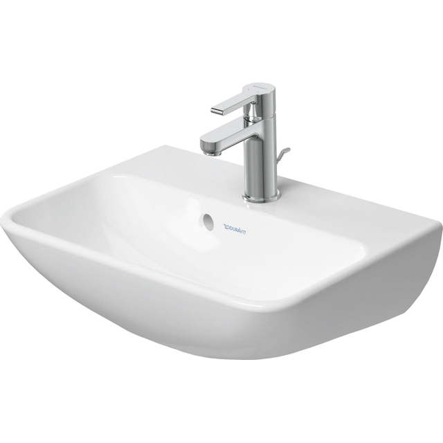 Duravit Me by starck fontein 450x155x320mm zonder kraangat met overloop wit 0719450010