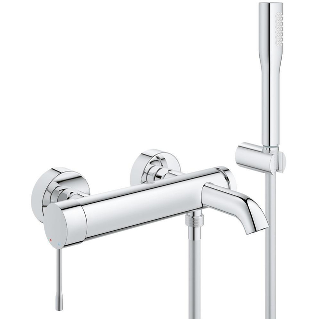 GROHE Essence New badkraan met omstel en koppelingen met douchegarnituur chroom OUTLETSTORE 33628001
