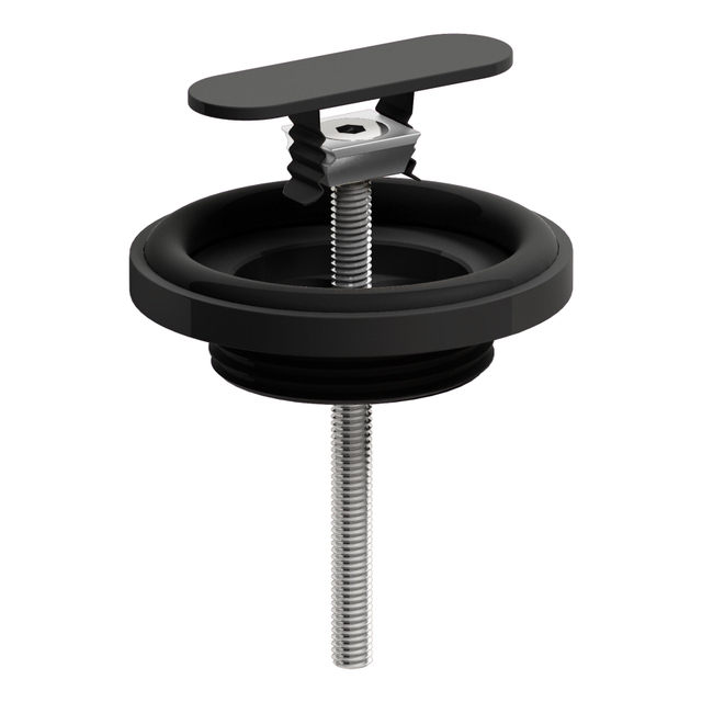 Clou afvoerplug en sifon aansluiting voor flush-first fontein zwart mat CL-1060.3000.21