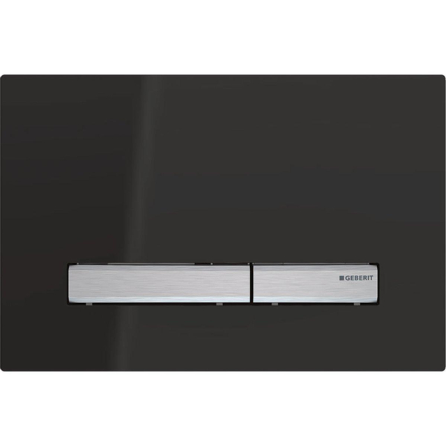 Geberit Sigma50 bedieningsplaat - 2-toets spoeling - vierkant - zwart 115.788.DW.2