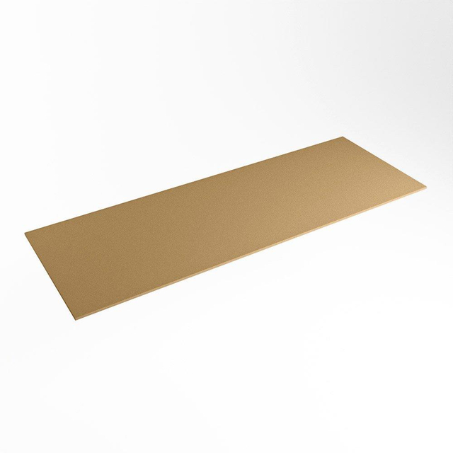 Mondiaz TOP 46 Topblad - 130x46x0.9cm - geschikt voor afdekplaat - Solid surface - Oro XIM49871Oro