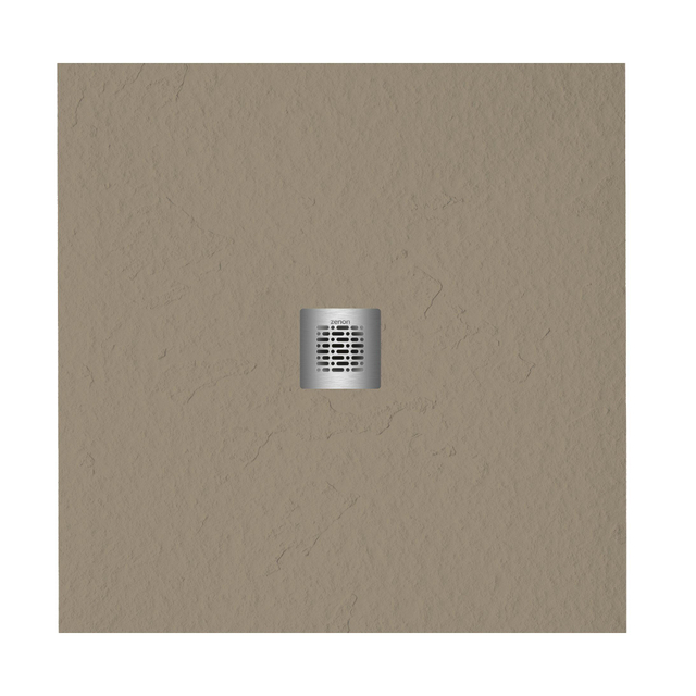 Zeza Grade douchevloer - 100x100cm - antislip - antibacterieel - mineraalmarmer - vierkant - mat cream (taupe) 400000000000019504
