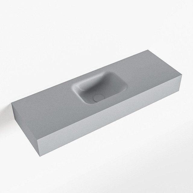 Mondiaz LEX Fontein - 90x30x12cm - wasbak midden - zonder kraangaten - solid surface - Plata F52116Plata