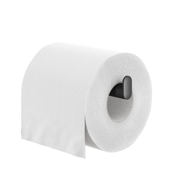 Tiger Cooper Toiletrolhouder - zonder klep - met L-vorm - zwart 800237