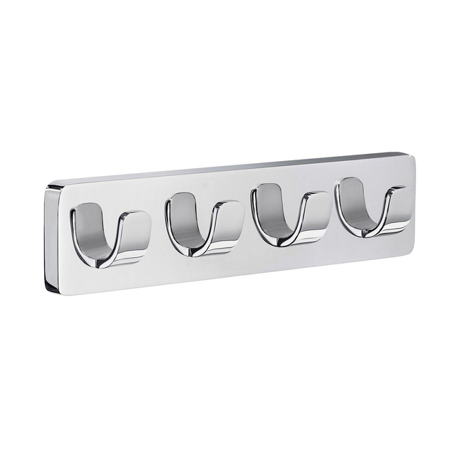 Smedbo Ice Handdoekhaak - 20x5cm - 4 haken - chroom OK359