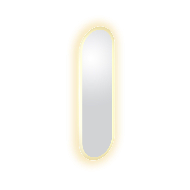 Clou Look at Me spiegel 90x28cm LED-verlichting Ovaal satijnrand Glas CL-08.11.028.04