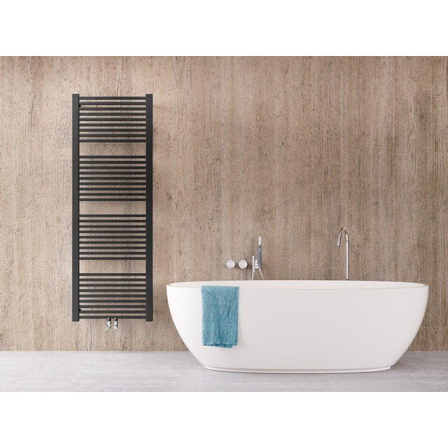 Instamat Rim elektrische radiator 50x150cm 800watt inclusief wandconsoles Soft zwart RI150.50EB02