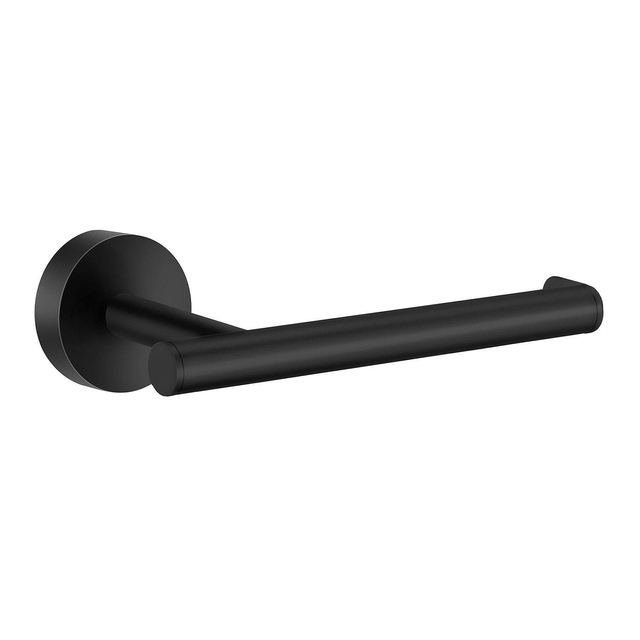 Smedbo Home Toiletrolhouder - zonder klep - L-vorm - mat zwart HB3411