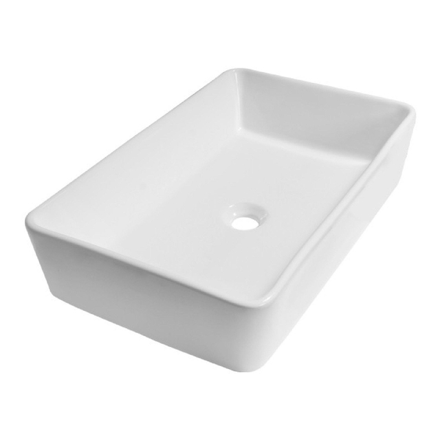 Saniclass San José Waskom opbouw - 60x37x13cm - zonder overloop - rechthoek - keramiek - glanzend wit - OUTLET UDEN 8019