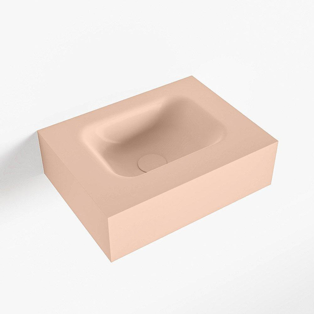 Mondiaz LEX Fontein - 40x30x12cm - wasbak midden - zonder kraangaten - solid surface - Rosee F52101Rosee