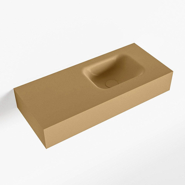 Mondiaz LEX Fontein - 70x30x12cm - wasbak Rechts - zonder kraangaten - solid surface - Oro F52112Oro