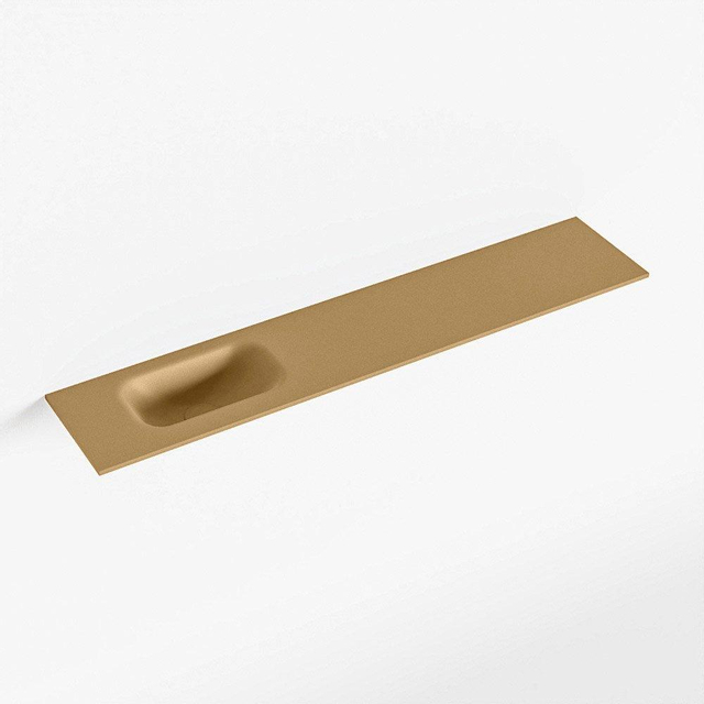 Mondiaz EDEN Fontein - 110x23x0.9cm - wasbak Links - zonder kraangaten - voor toiletmeubel - Solid surface - Oro F50123Oro