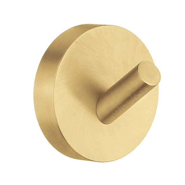 Smedbo Home Handdoekhaak - 4.8cm - enkel - geborsteld messing HV355