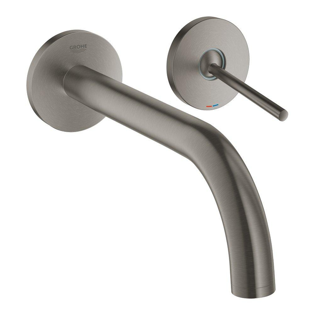 GROHE Atrio waterbesparende afbouwdeel S-size v. 2-gats inbouw wandkraan voorsprong 22cm brushed hard graphite OUTLET 19918AL3
