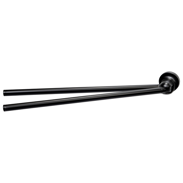 Haceka Aspen Handdoekhouder - 43cm - dubbel - draaibaar - mat zwart 1209518