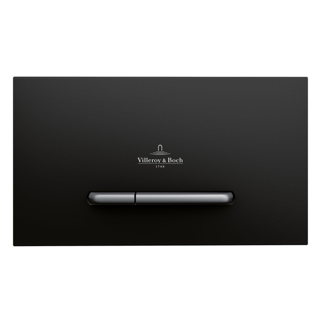 Villeroy & Boch Viconnect WC bedieningsplaat kunststof 2-knops Black Matt - OUTLET UDEN 922169AN