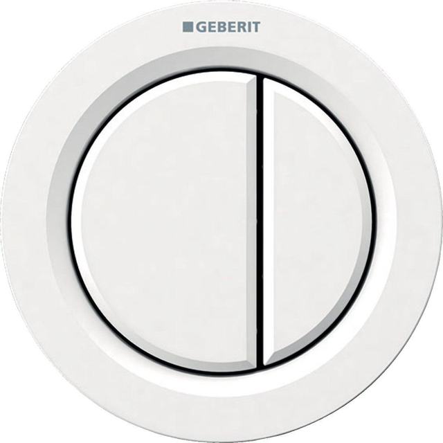 Geberit Type01 bedieningplaat met frontbediening voor toilet 10x10cm wit 116.050.11.1